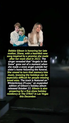 Debbie Gibson Honors Late Mom With Emotional New Christmas Song #shorts