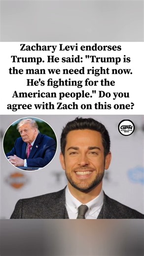 🎬🇺🇸 Zachary Levi Reportedly Endorses Trump—His Comments Spark Debate! 👀 #shorts #fyp
