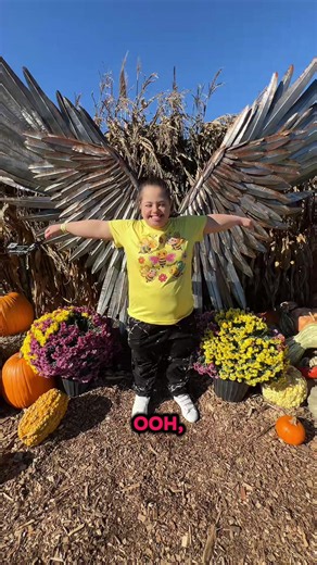 Sisters at the Pumpkin Patch with iPad — Funny Down Syndrome Moment