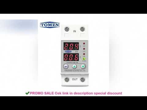Din Rail 60A 230V Adjustable Over Voltage and Under Voltage Protective Device Protector Relay TOMZN