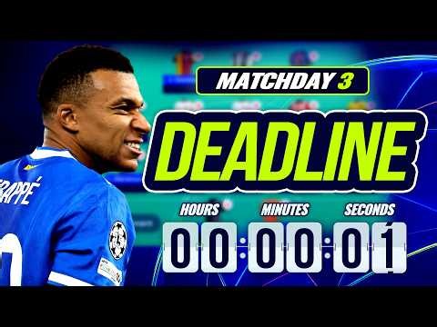 UCL FANTASY MD3 DEADLINE STREAM! 🚨 | Limitless or Wildcard? | 3x TOP 500 🏆