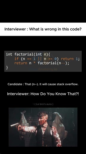 The #1 Recursion Mistake in C That Causes Stack Overflow (Interview Favorite) #programmingshorts