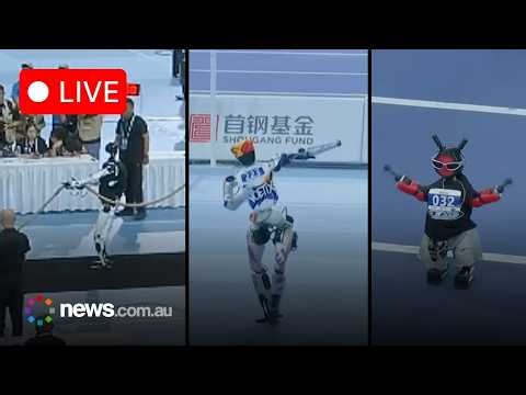 Robots compete in tug-of-war and street dance in World Humanoid Robot Games in Beijing