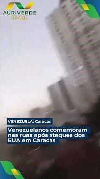 Venezuelanos comemoram nas ruas após ataques dos EUA em Caracas
