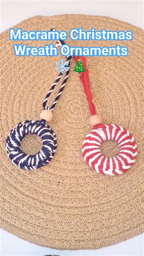 MACRAME WREATH CHRISTMAS ORNAMENTS #christmas #wreathmaking #diy #ornaments #santa #christmastree