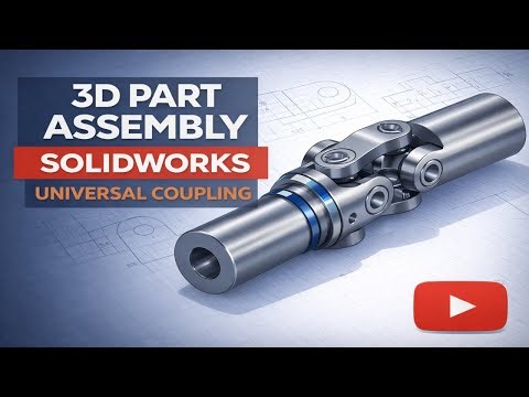 Assembly of Universal Coupling Using Solidworks #mechanicalengineering #3dmodelling #design