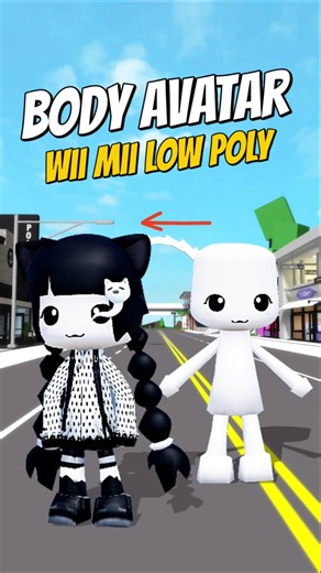 ID BODY WII MII LOW POLY Di Brookhaven #roblox #brookhaven