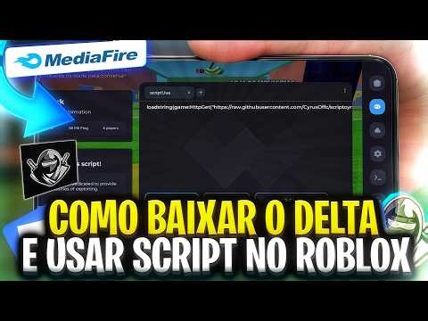 Como Baixar Executor DELTA SEM KEY e Usar SCRIPT no Roblox (CELULAR/MOBILE) Instalar/Colocar Script