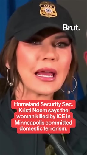 DHS Secretary Kristi Noem spoke to reporters Wednesday night after a 37-year-old woman was fatally shot by ICE agents in Minneapolis. Noem accused the victim of