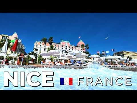 [4K] NICE, France 🌍 Cinematic Travel Film — Azure Sea Splashes & Old Port Magic