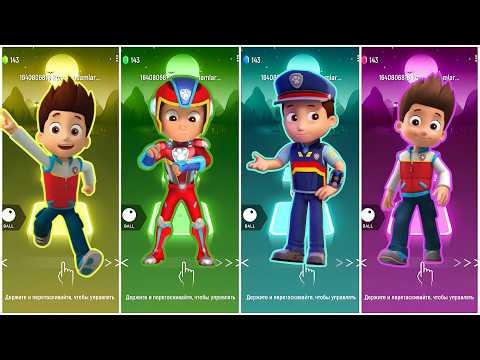 PAW Patrol Ryder, Rubble & Liberty Challenge! | Tiles Hop EDM Rush! New