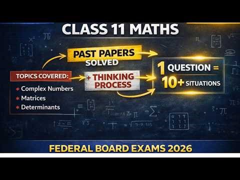 Class 11 Maths | Past Papers Solved | Complex Numbers, Matrice & Determinants (Thinking Process)