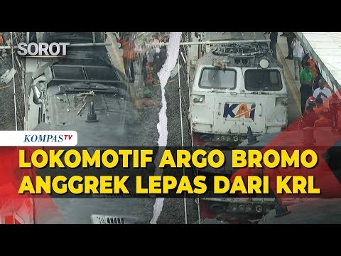 Detik-Detik Lokomotif Kereta Argo Bromo Anggrek Berhasil Lepas dari KRL