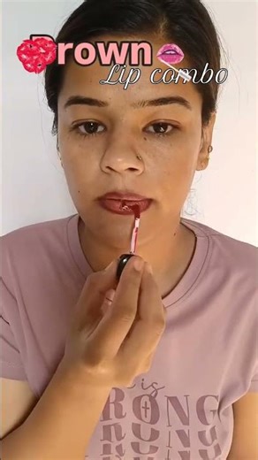 Brown lip combo 😍 #brownlipcombo #lipcombo #liphack #pinterest #trending #viral