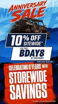 We're celebrating 8 years of UTV Source with our Anniversary Sale, and it's a full week of savings!