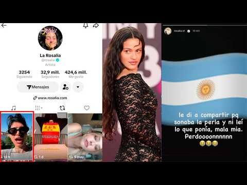 "SOLO TENGO AMOR POR ARGENTINA": Rosalía dio marcha atrás y pidió disculpas en medio del escándalo