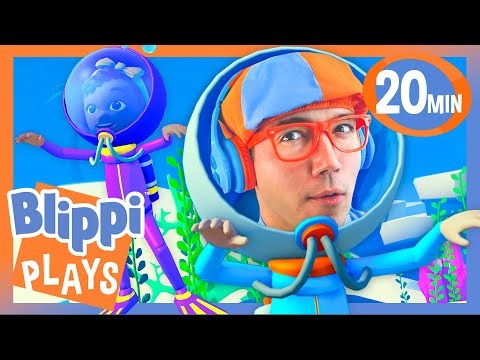 FISHING in Roblox with Blippi & Meekah! 🐠🎣 | BEST OF BLIPPI PLAYS | Roblox Gaming Videos for Kids