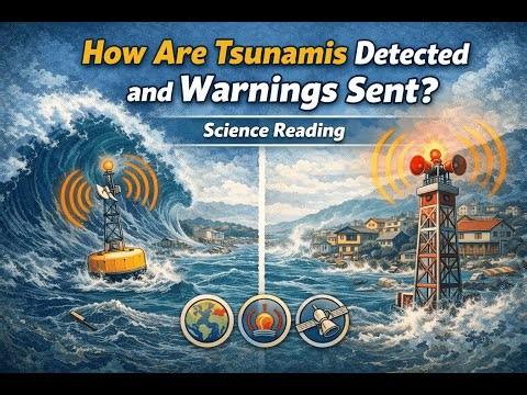 How are tsunamis detected and warning signals sent? - Adapated from OpenSciEd Unit 6.5