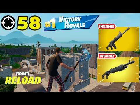 58 Elimination Solos "RELOAD” Gameplay Wins (Fortnite Chapter 7 PS5 Controller)