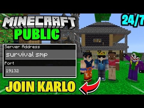 24/7 Minecraft Public Survival Smp Live | 24/7 | Java + Pe #minecraft