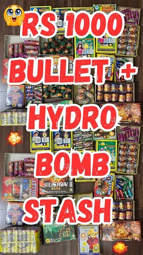 ₹1000 Bullet Bomb + Hydro Bomb Stash 😱 Diwali Loudest Crackers 2026 #shortsvideo