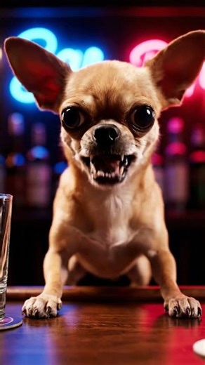 Angry Chihuahua Causes Chaos at the Bar Funny Dog Short