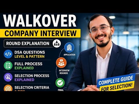 Walkover Hiring Process Explained 2026 | Test Criteria, interview, DSA Level & Selection Process