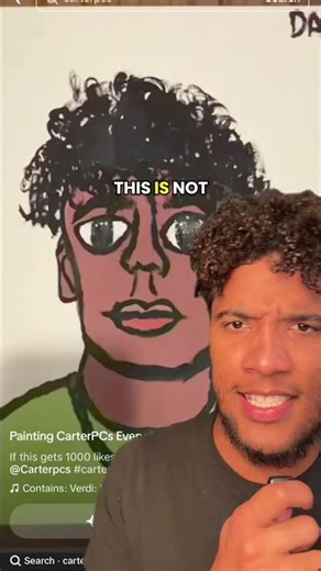 He has been painting me everyday in exchange for a PC.. #carterpcs #tech Painting CarterPCs