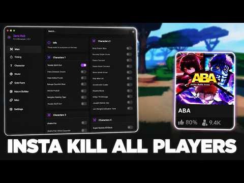 [ UPDATED ] WORKING ABA SCRIPT | INSTA KILL ALL PLAYERS , GET ANY PRESTIGE, AUTO BLOCK & MORE