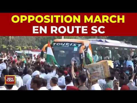 Ground Report: INDIA Bloc March To Supreme Court Amid Heavy Security Deployment | India Today