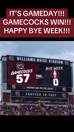 South Carolina Gamecocks Win! Happy Bye Week & Rest Up for Tennessee