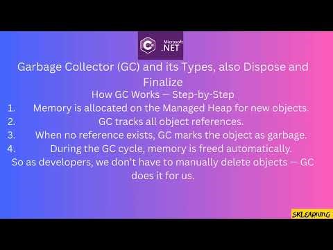 Garbage Collector in .NET Explained | GC Generations, Dispose vs Finalize | Memory Management in C#