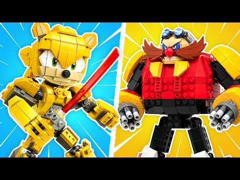 LEGO Battle: Super Sonic Prime Mech vs Doctor Eggman Robot | ROBO Bricks Channel