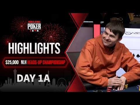 HIGHLIGHTS | $25,000 NLH Head's Up Championship | Day 1A