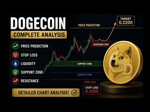 Dogecoin (DOGE) Price Prediction 2026 | Support, Resistance, Liquidity & Best Entry Zones Explained