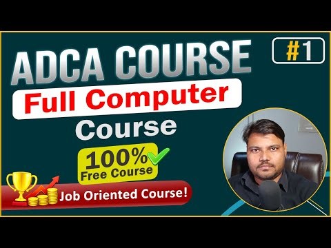 ADCA Full Computer course | Full Playlist in Hindi for Beginners | Basic to Advance Classes | UPCISS