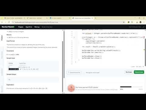 Simple Array Sum | Java Solution | HackerRank Problem Explanation