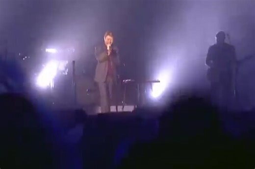 Pink Floyd’s David Gilmour with David Bowie performing "Comfortably Numb" at The Royal Albert Hall (2006)Absolutely magical. How classy and respectful of Bowie to step back from the mic and the spotlight whenever Gilmour is singing. Class act through and through. What two legends.