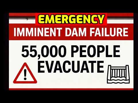 🚨 "Imminent" Dam Failure Warning - 55,000 People Evacuate - 10ft Tsunami Wave Possible