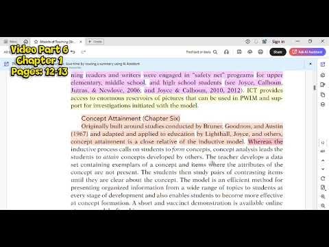 Part 6 Models of Teaching Bruce Joyce et.al 2015