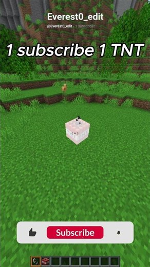 1 Sub = 1 TNT Exploding! 💣 #tnt #minecraft