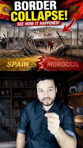 See How a Country's BORDER Breaks Down! Spain Morocco Border Chaos Crisis Explained #shorts