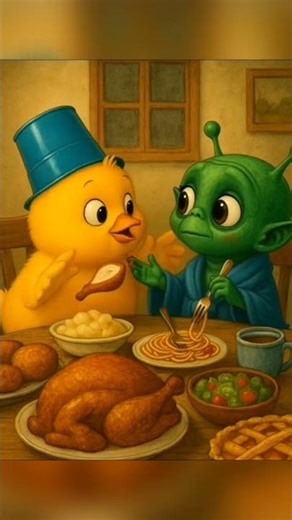 Chick Helps Crashed Alien