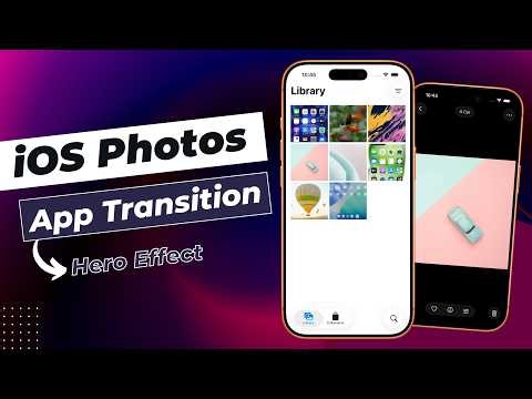 iOS Photos App Style Transitions Using SwiftUI | Hero Transitions | Complex UI | Xcode 26