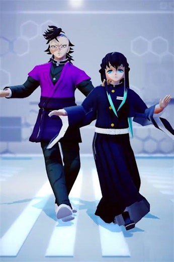 MMD - Kemitsu No Yaiba - Muichiru x Genya Last Call For Love (Music , Music ) MOTION DL
