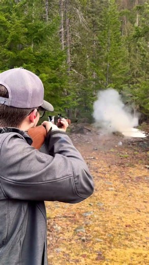 ✅out😳Blowing up Tannerite target with Winchester model 1892 44 magnum caliber carbine #shorts