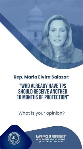 Rep. María Elvira Salazar comments about TPS for Venezuelans