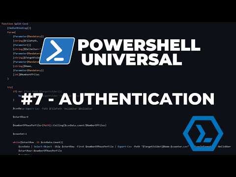 PowerShell Universal 2026 - Part 7 : Authentication