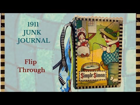 SOLD - Antique Junk Journal Flip Through by Hyperstamper