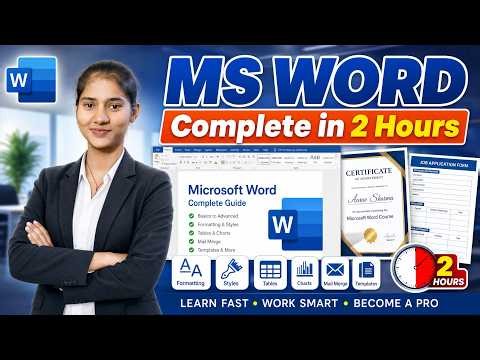 🎓 MS Word Complete Course in 2 Hours | Full Tutorial for Beginners (Hindi)